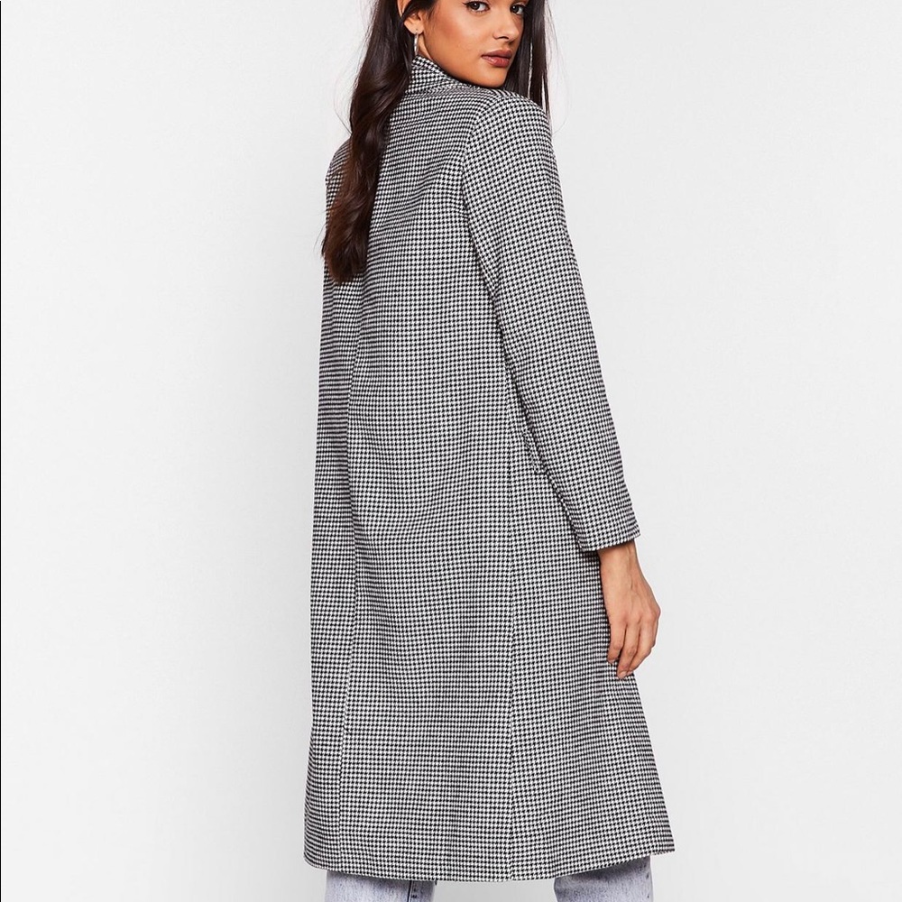 Nasty gal houndstooth coat - Picture 3 of 10